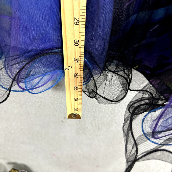 Vintage Y2K Ded Mini Prom Dress Juniors 13/14 Beaded Gem Chiffon 80s HOCO Glam - Picture 9 of 9